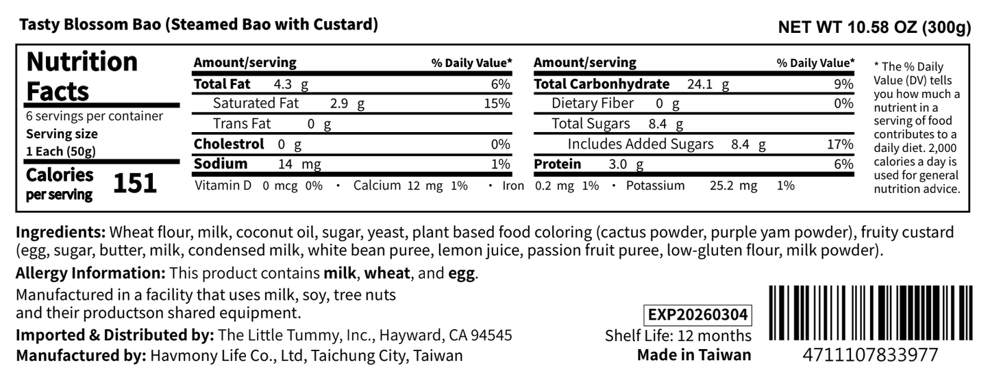 Tasty Blossom Bao (with Custard)