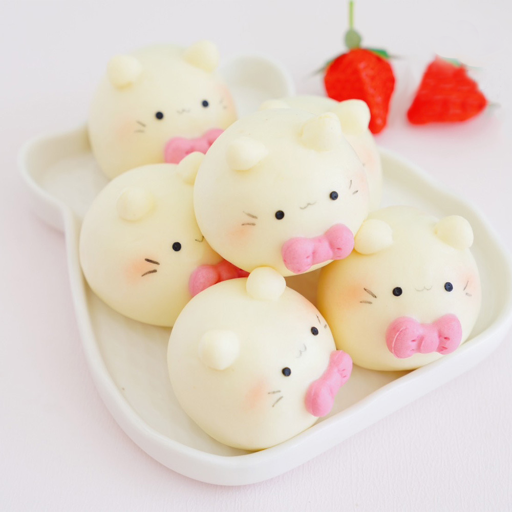Hello小猫咪鲜乳造型红豆包
