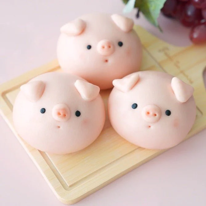 Oh McDonald Bao Set (2-Caramel, 2-Custard, 2-Red Bean Paste)