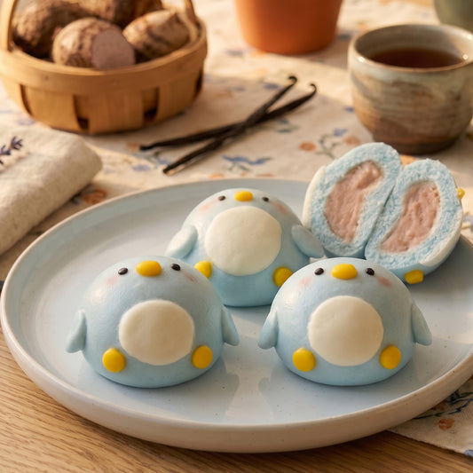 Blue Penguin Bao (with Taro Paste)