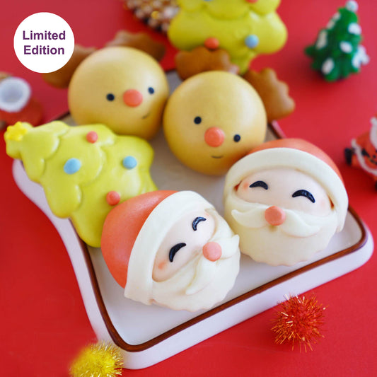 Christmas Party Choco Bao (with 4-Milk Chocolate filling, 2-Plain)