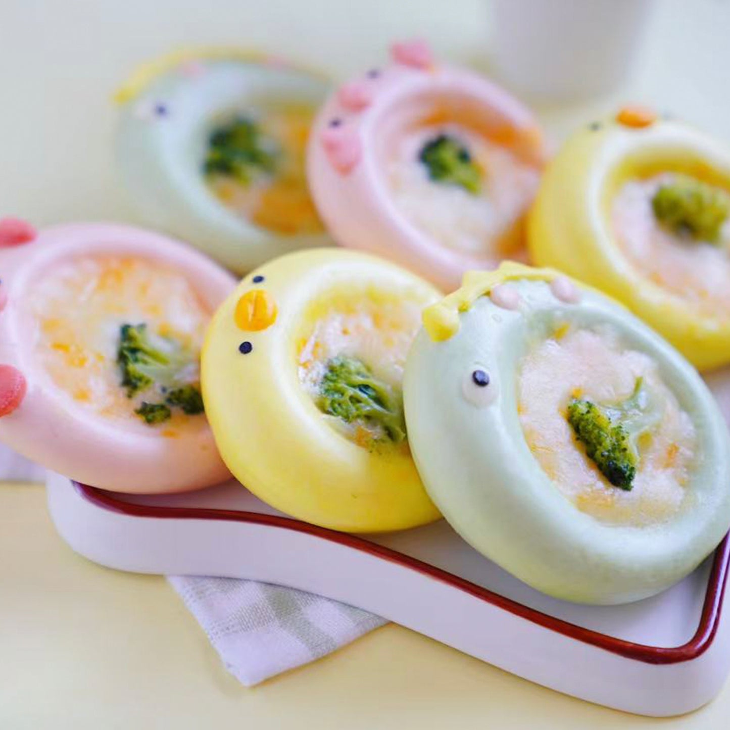 Pizza Pals Bao Trio (with Cheese and Broccoli)
