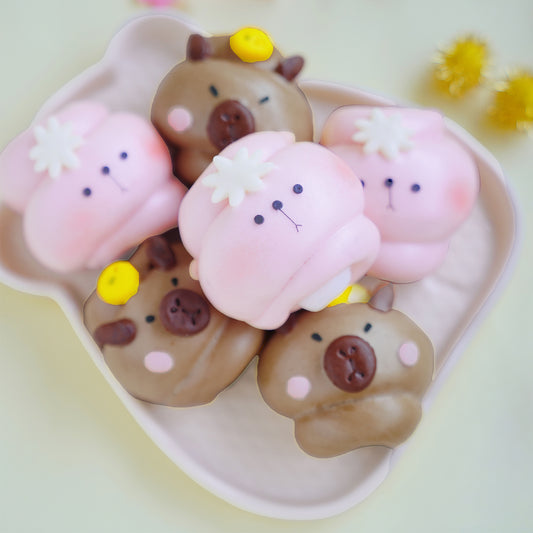 Capy & Alpa Bao Set (w 3-Mochi, 3-Brown Sugar Mochi)